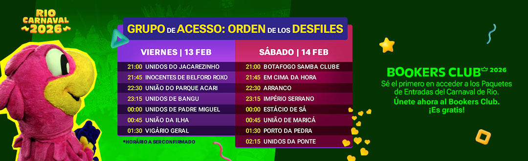 Ordem dos desfiles das escolas de samba do Grupo Especial