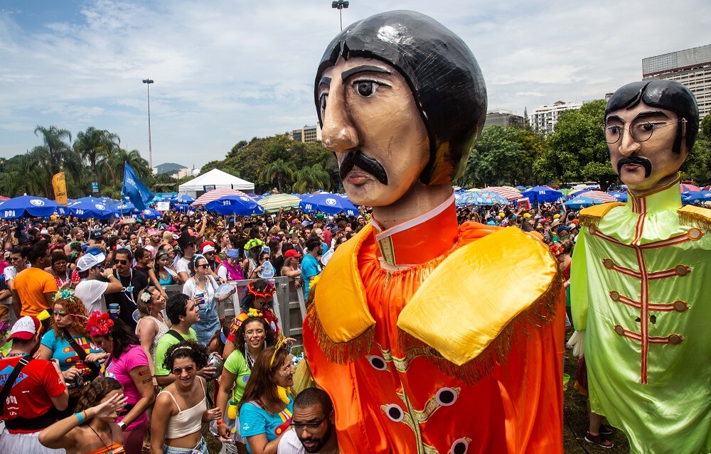 Bloco de rua no carnaval do Rio de Janeiro