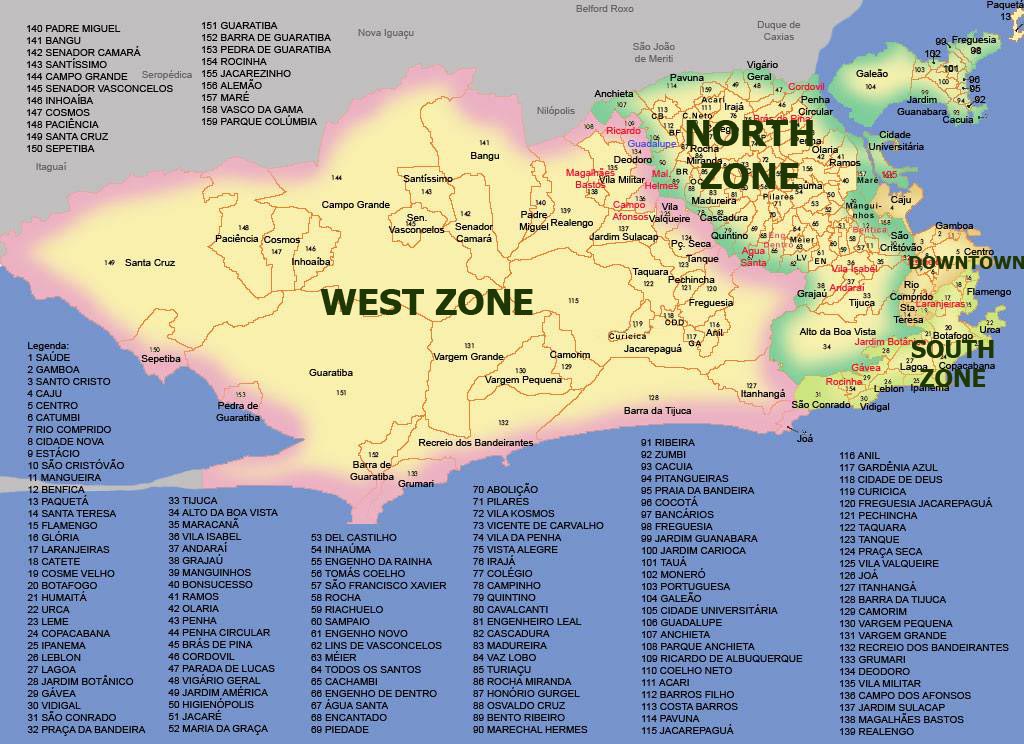 City map by district