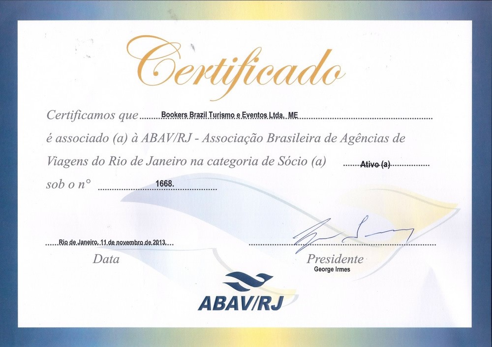 Certificado Abav Bookers