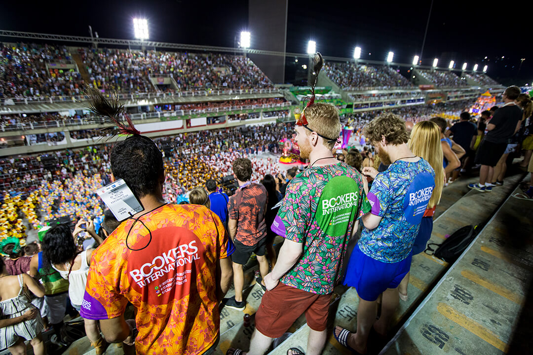 Clientes de Bookers International en el sambodromo