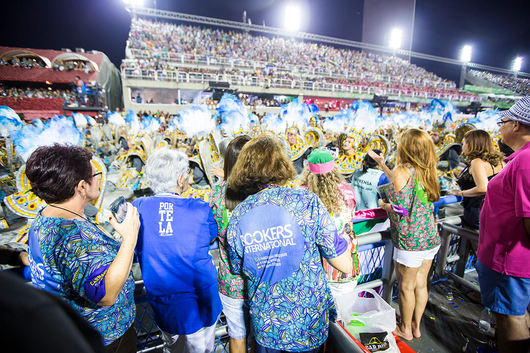 Clientes de Bookers International en el sambodromo