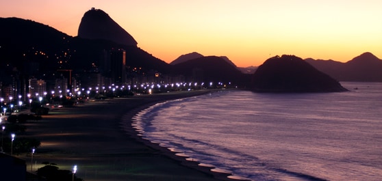 Sunset in Copacabana, Rio de Janeiro