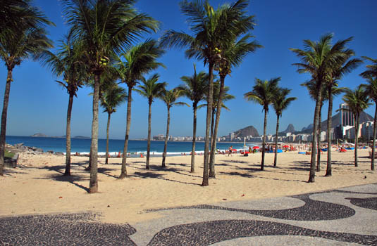 Copacabana beach in Rio Brazil Copacabana beach in Rio Brazil