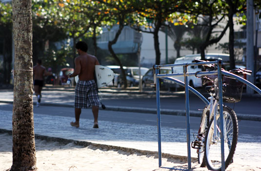 Getting ready to surf- Rio Brazil Getting ready to surf- Rio Brazil