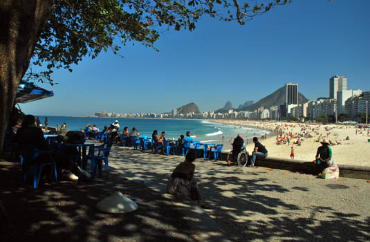 Fishers and Leme Beach in Rio de Janeiro Brazil Fishers and Leme Beach in Rio de Janeiro Brazil