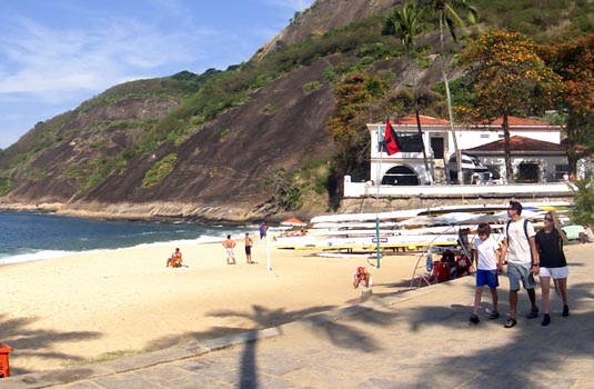 Praia Vermelha close to the sugar loaf station Praia Vermelha close to the sugar loaf station