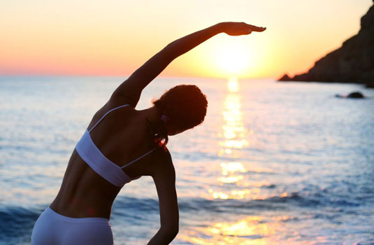 Exercising by the sunset in Rio de Janeiro Brazil Exercising by the sunset in Rio de Janeiro Brazil