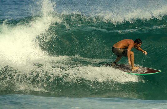 Surfing in Rio de Janeiro Brazil