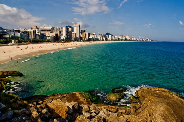 Leblon beach in Rio de Janeiro