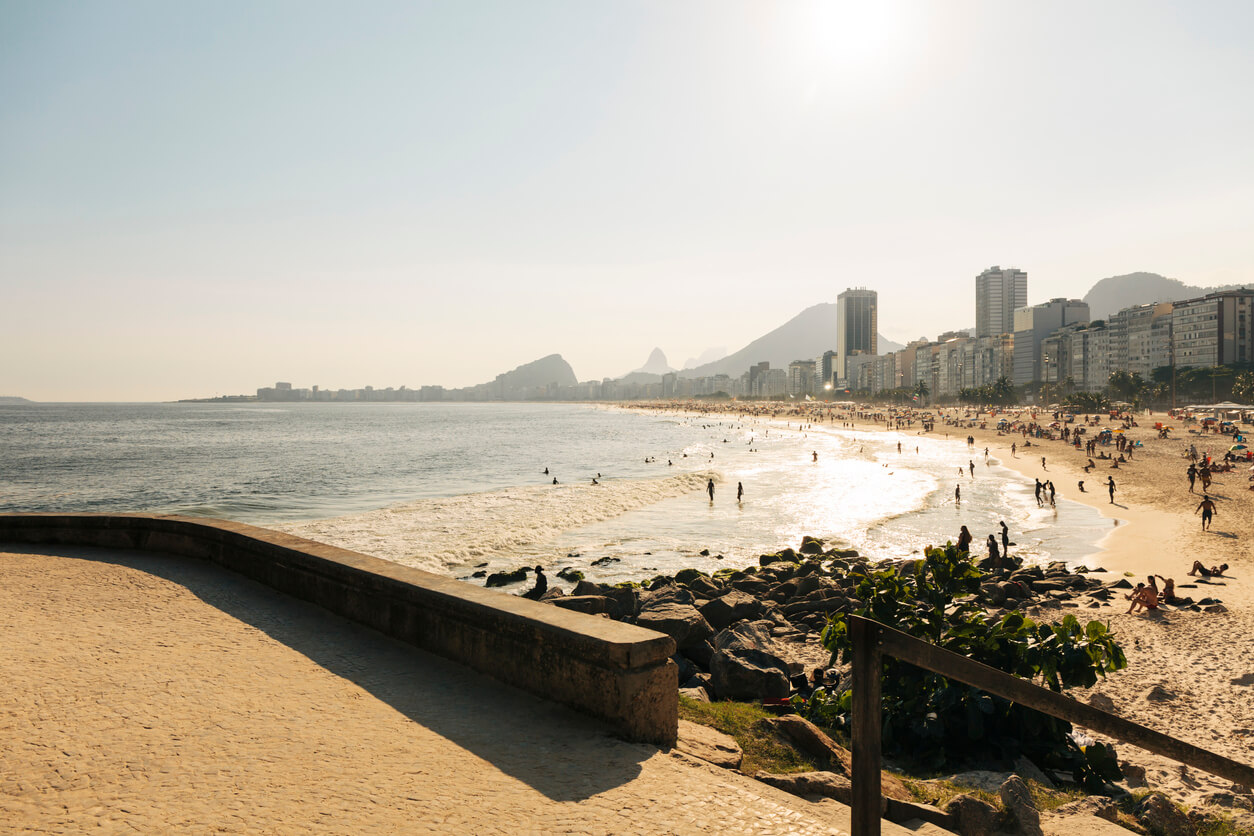 View from the pier of Leme