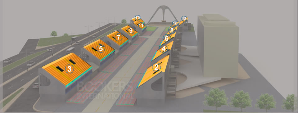 Mapa 3D del Sambódromo - Graderias