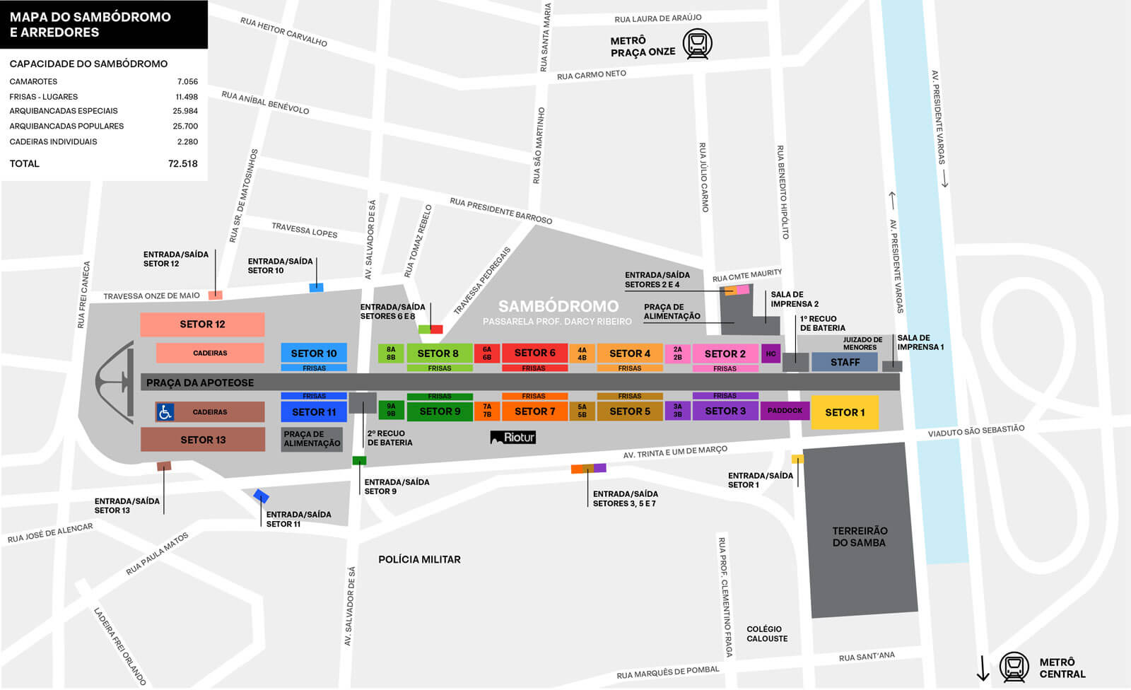 Rio Carnival Sambadrome Map Bookers International