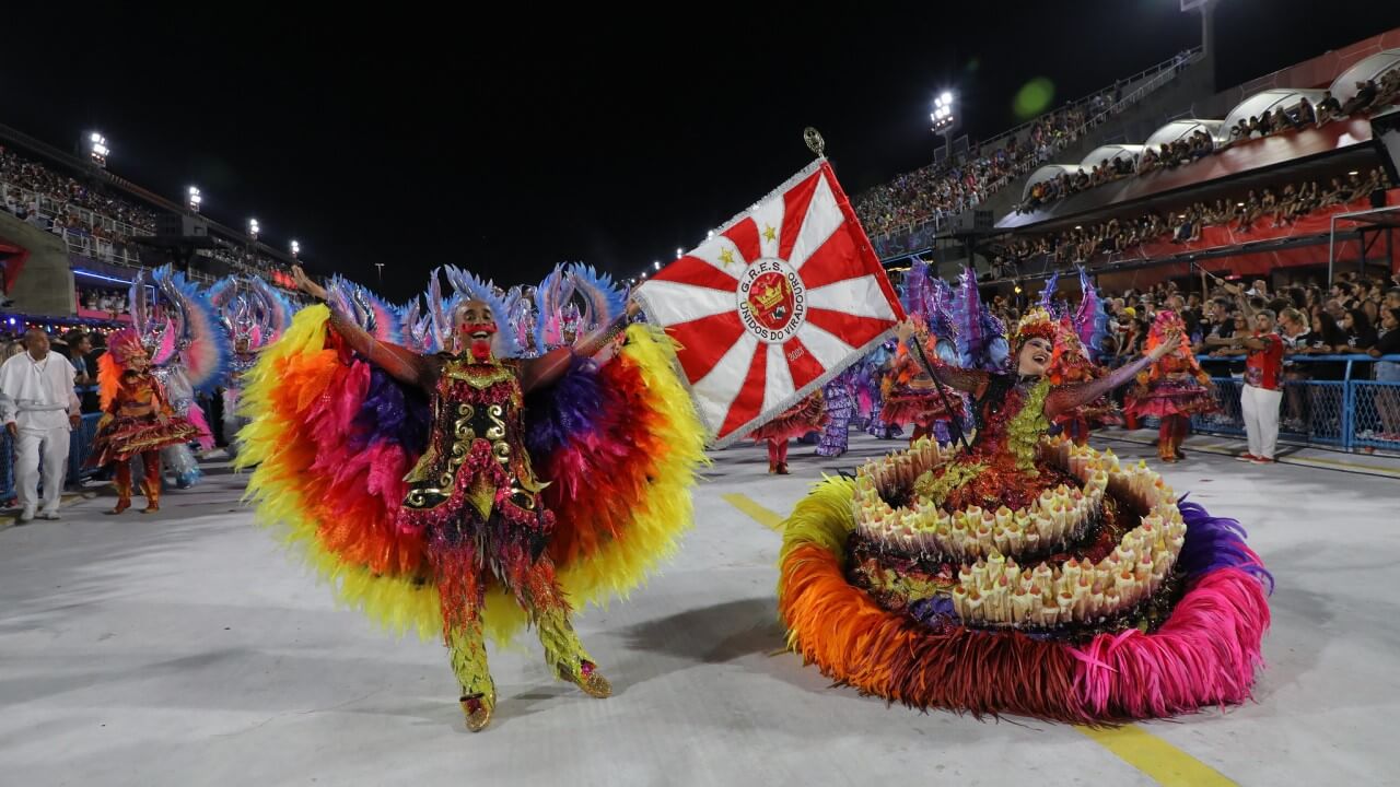 The Flag Bearer and her escort - Rio Carnival