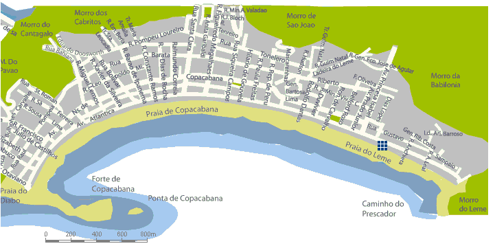 Copacabana Map