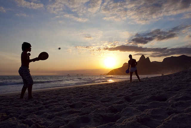 Paddle Ball at the beach