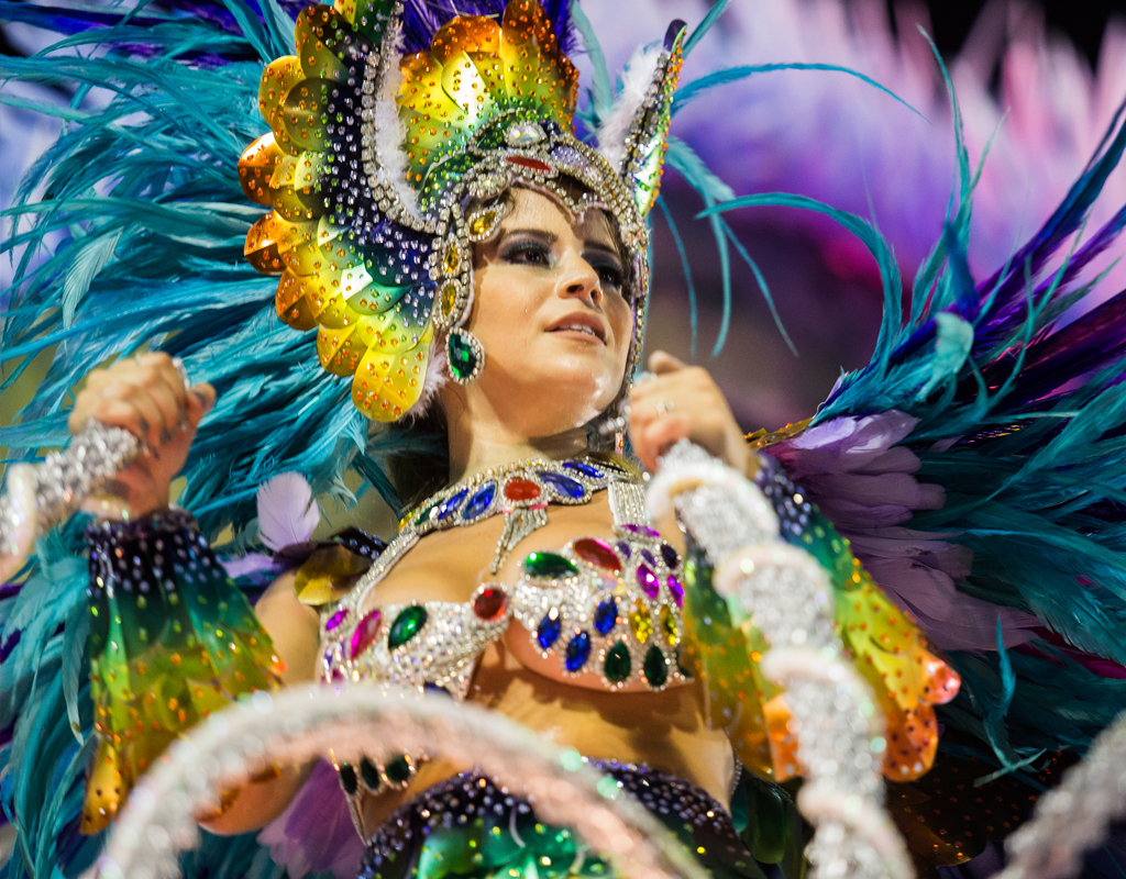 Samba Dancer at the Carnival Parade in Rio de Janeiro 