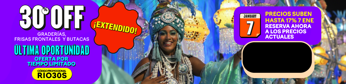 Paquete de Entradas para el Carnaval de Rio 2026