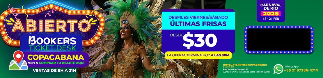 Paquete de Entradas para el Carnaval de Rio 2026