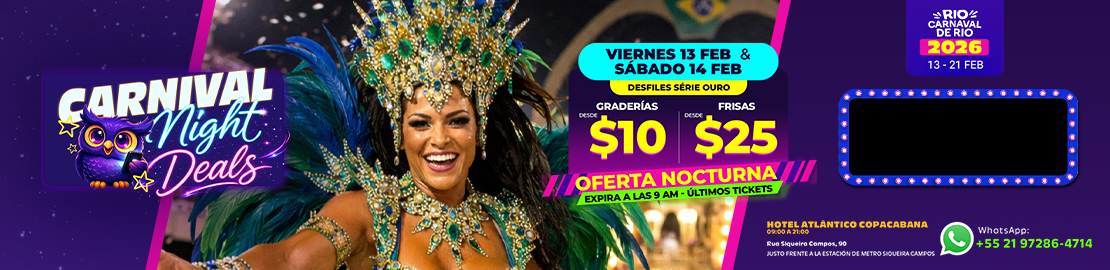 Wowtlet! Su Paquete de Entradas para el Carnaval de Rio, Brasil por Menos