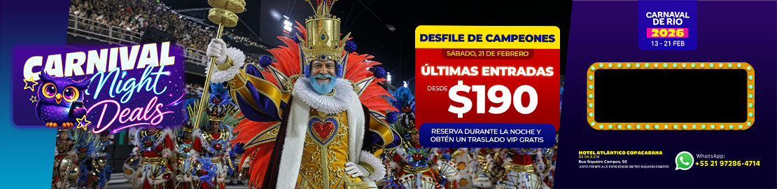 Paquete de Entradas para el Carnaval de Rio 2026