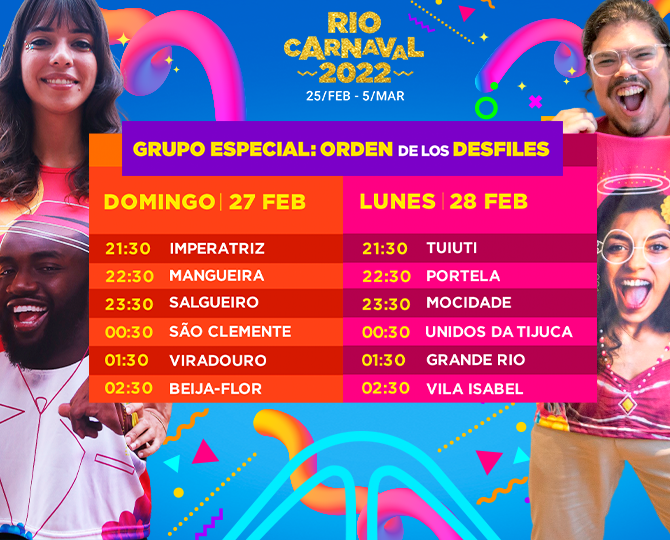 Rio De Janeiro Carnival 22 Dates Feb 25 Thru March 5 22